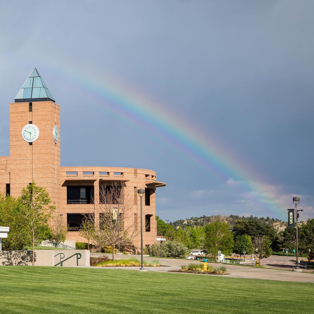Rainbow over the UCCS campus