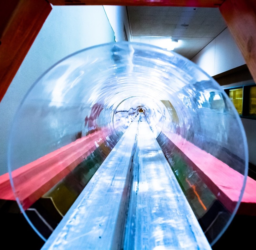image of part of a hyperloop tunnel model